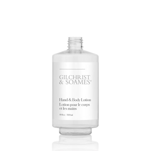 Gilchrist and Soames Hand/Body Lotion Refillable Tamper Proof Bottle, White Label Empty, 10oz/300ml